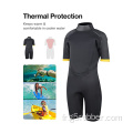 Enfants 2 mm arrière zip shorty wetsuit thermal maillot de bain thermique